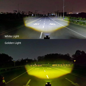 U9 artı spot Led motosiklet Led far lazer ışıkları çift renkli sürüş sis projektör Lens Led Motor yardımcı çalışma lambası - Product Image 6