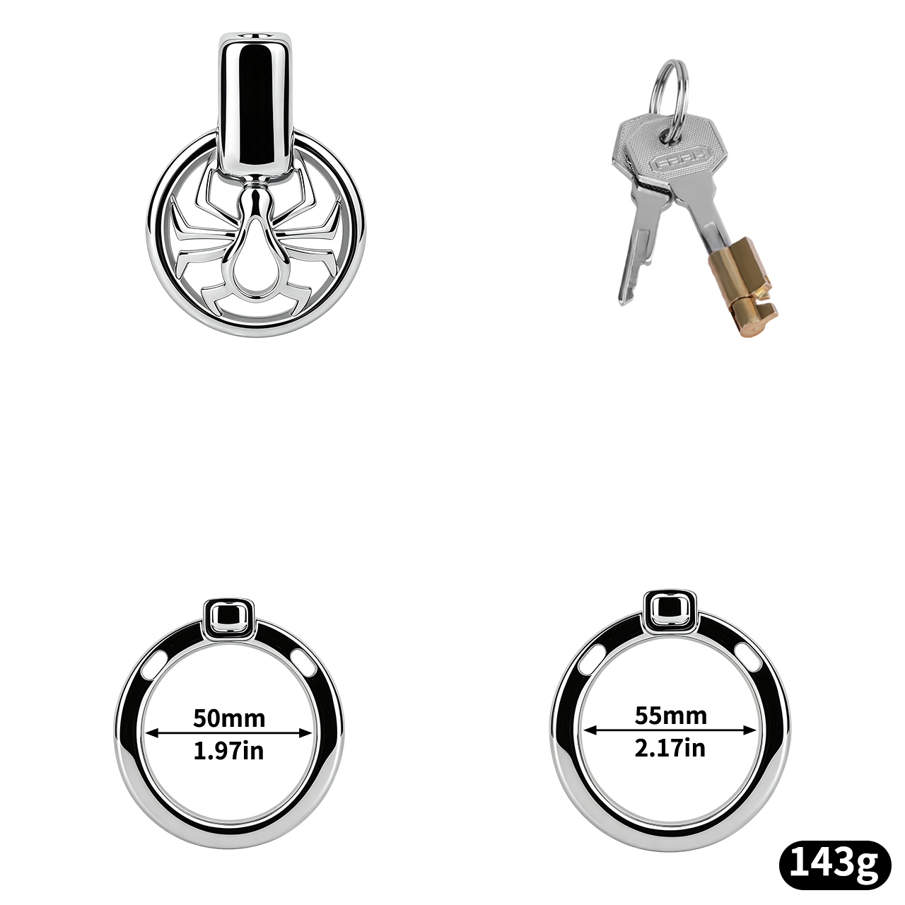 50mm-55mm-Argent