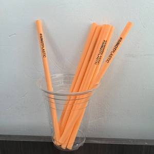 标准标志定制橙色可生物降解聚乳酸秸秆 - Product Image 2