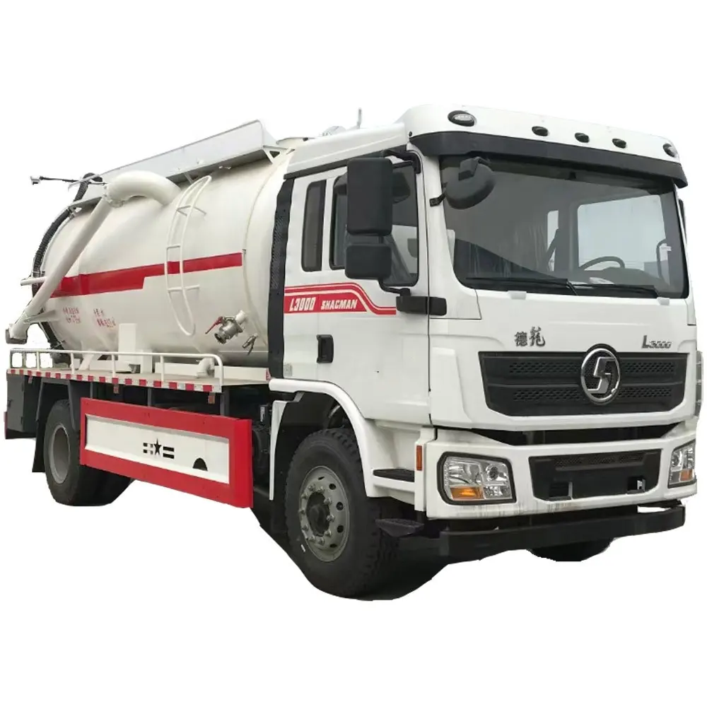 شاحنة مضخة مياه الصرف الصحي Shacman L3000 210hp 6 عجلة 15000 لتر شاحنة مضخة مياه الصرف الصحي للبيع