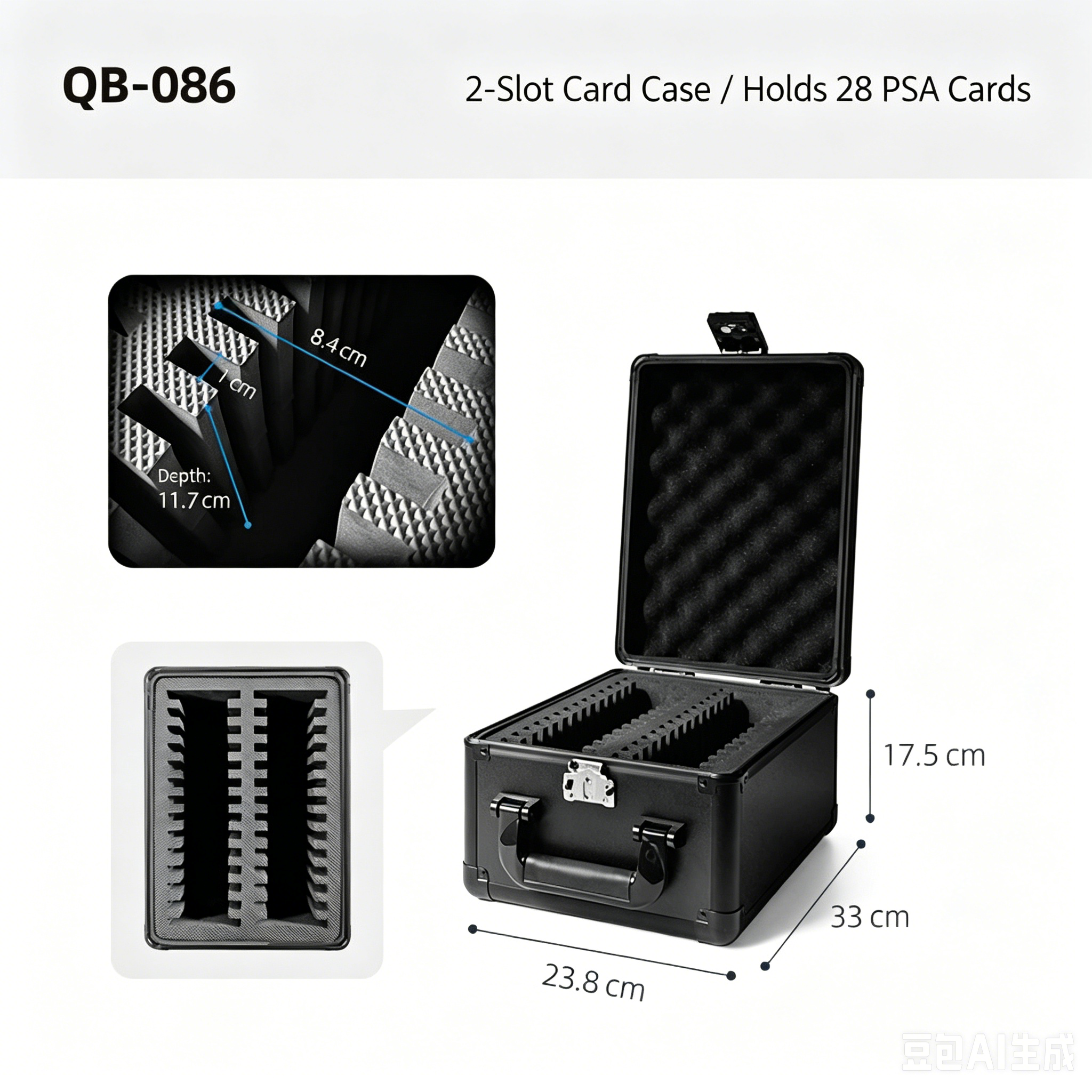 2-Slot Graded Card Brick Storage Case