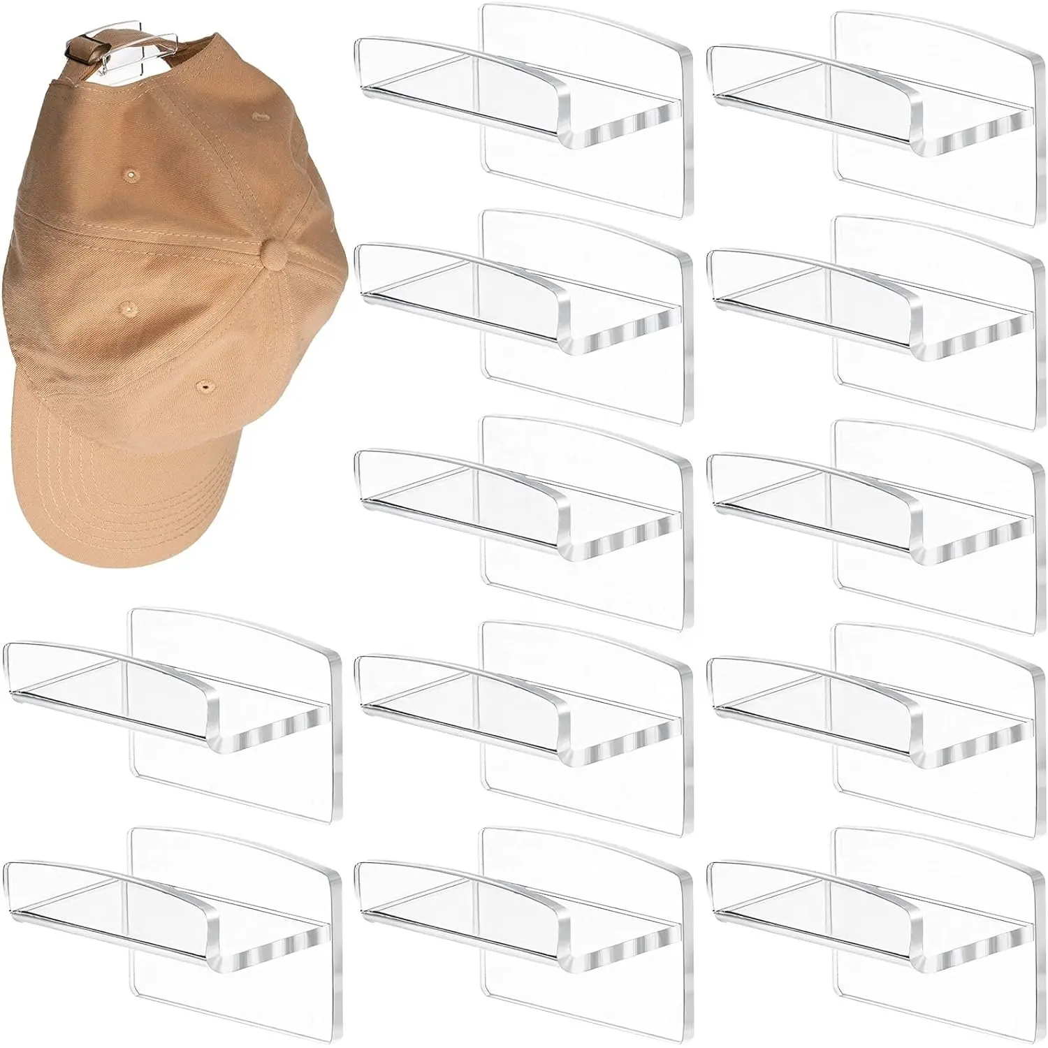 Cappello in acrilico gancio per parete minimalista organizzatore non perforare grucce forti per porta armadio ufficio camera da letto bagno Display