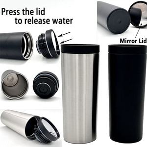 2024 New Arrival giữ nóng và lạnh 500ml chai nước Báo Chí nắp để phát hành nước chân không <span class=keywords><strong>Flask</strong></span> vuông chai nước - Product Image 2