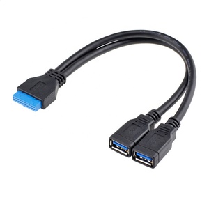 Cantell Front Panel <strong>2</strong> Ports <strong>USB</strong> <strong>3</strong>.<strong>0</strong> Type a Female to Motherboard 20pin <strong>Header</strong> Cable 25CM - Product Image 2