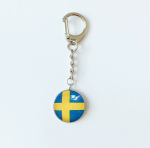 <strong>Serbia</strong> Flag Steel Keychain Football Flag Pendant Cross Border Small Commodities Metal Gift - Product Image 4