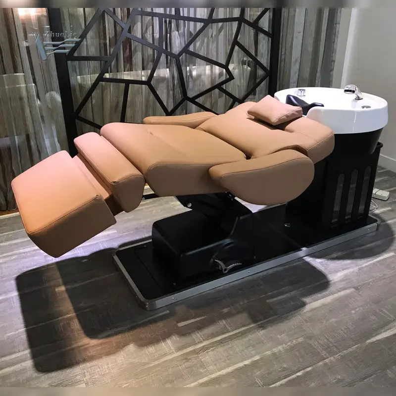 High-End Multi-Functionele Shampoo Bed Klassieke Salon Gezichtsbed Rug Haar Wasstoel Voor Spa