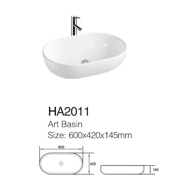 Vanity lavabo havzası yıkama kasesi beyaz porselen seramik banyo lavabo