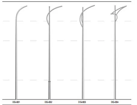 Q235/Q275 high quality galvanized steel lamp post street light pole