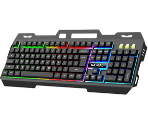 Teclado flotante para juegos con cable Usb, resistente al agua, sensación mecánica, Arco Iris, Led, Teclado retroiluminado con cable de Metal - Product Image 5