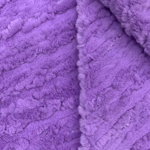 100% Polyester Irregular Clouds Brush Pattern <strong>20mm</strong> Heavy Big Faux Fur Rabbit Fabric <strong>Plush</strong> for Woman - Product Image 4