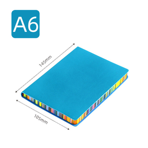 Customized A5 B5 <strong>Notebook</strong> in Soft PU Leather <strong>with</strong> Rainbow Edge Student Business Notepad Thread Sewing <strong>Binding</strong> Box Packing - Product Image 4