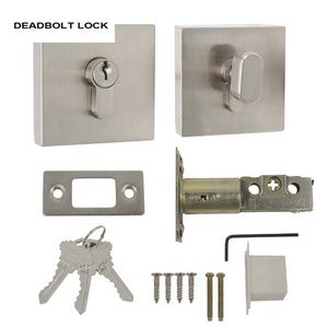 Görünmez kapı iç kapı kolu kilitler tuşları dış düğme içinde tek silindir sürgü Lockset kapı donanım