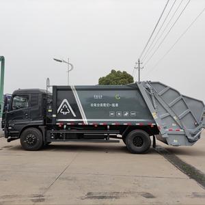 Đen Xe tải rác nhiên liệu diesel chất thải máy nén phía sau tải công suất cao rác vận chuyển xe - Product Image 2