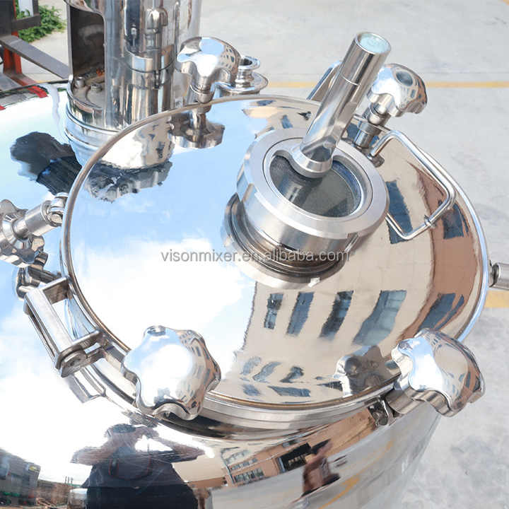 100 Liter Vacuum Heating Scraper Mixer Dispenser Face Cream Homogenizer with Motor Gear Gearbox Core Components