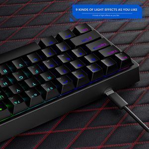 71 Teclas tipo C 70 por ciento juego de computadora con cable RGB Teclado mecánico - Product Image 3