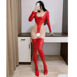 Женское боди из искусственной кожи - Product Image 3