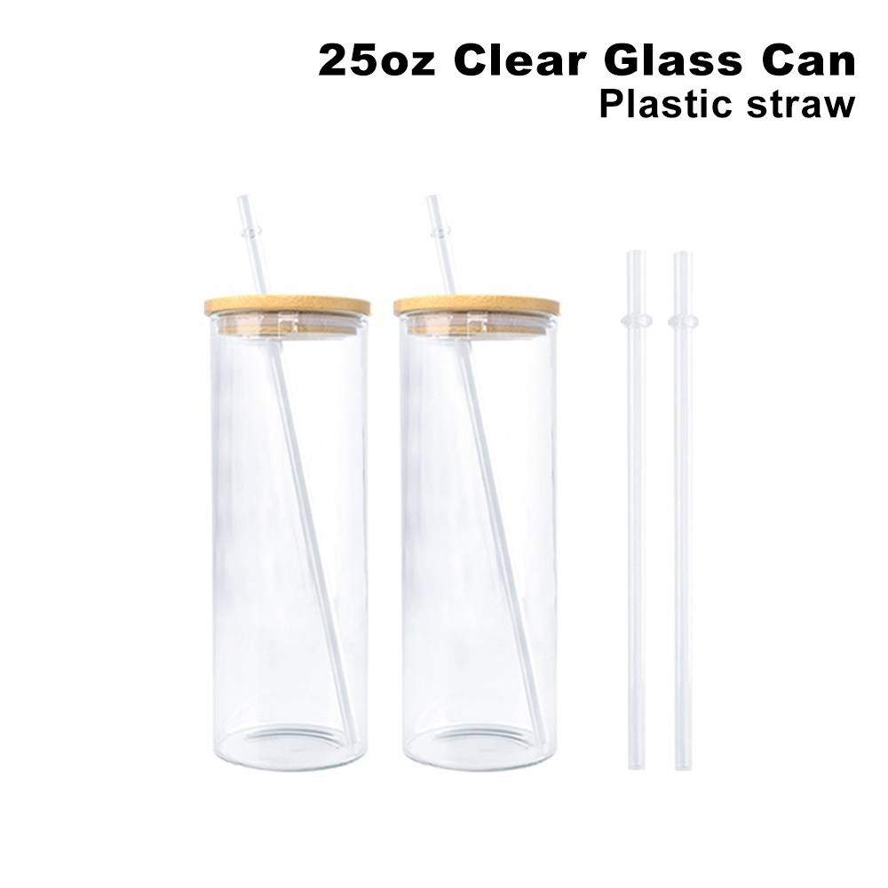 25oz Clear Glass Can