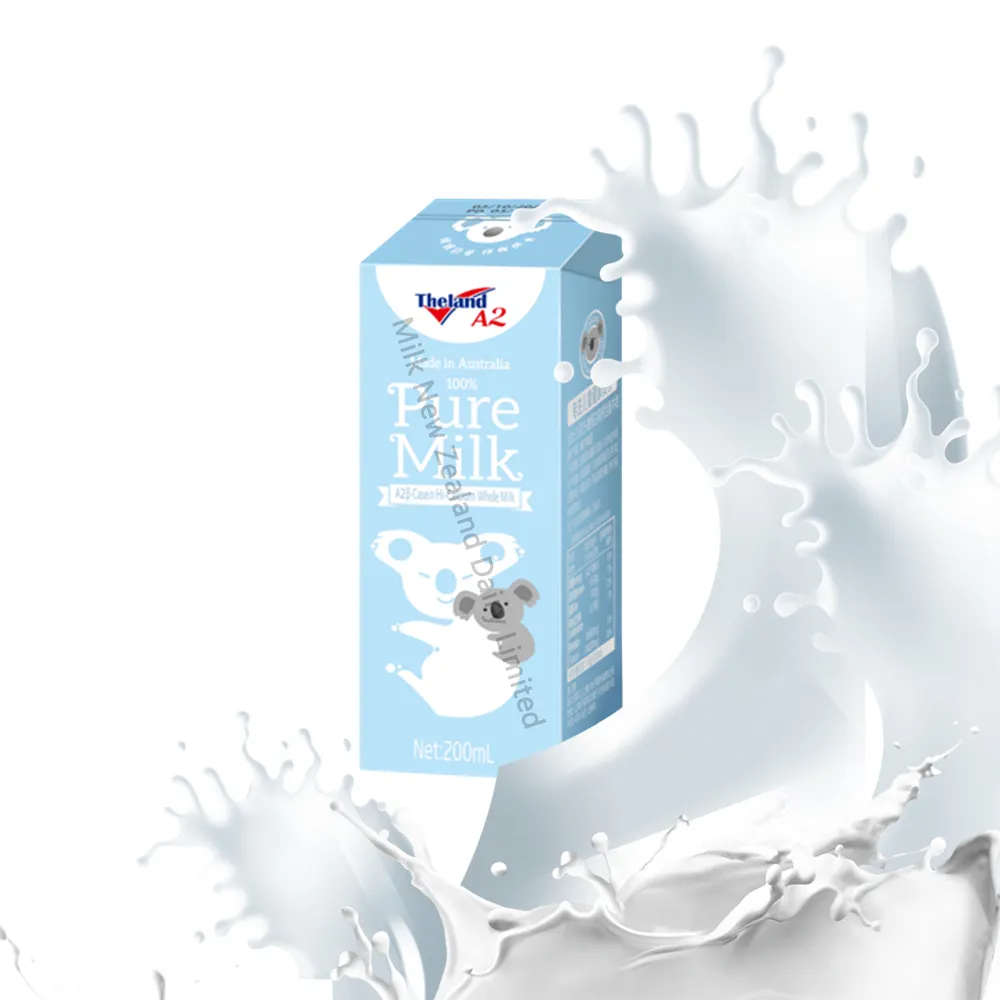 200 мл A2 цельного молока (синего) высшего сорта молока, полученного от коров Новой Зеландии, выращенных с осторожностью, готовых к экспорту оптом