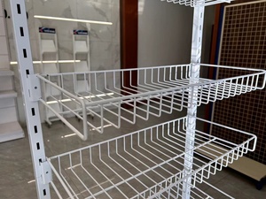 Supermarkt Metall Display Draht geflecht Korb steht Metall regal Draht käfig Regal