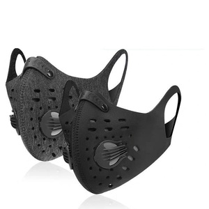 Toz geçirmez yüz kapatma rüzgar geçirmez bisiklet sürme maskeleri aktif spor neopren ile karbon filtre maskeleri - Product Image 5