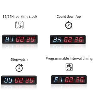 3 "6 cifre modalità di allenamento multiplo palestra Timer LED intervallo Timer con cicalino telecomando per giochi di esercizi di boxe - Product Image 6