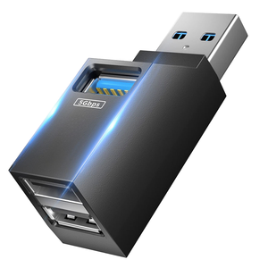 ノートパソコンPC用ポータブル3ポートUSB 3.0ハブアダプターデータ転送5Gbpsおよび480Mbps USB Cエクスパンダースプリッター - Product Image 1