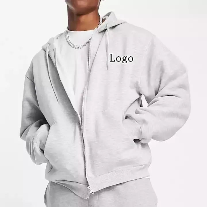 Felpa con cappuccio con stampa logo personalizzata OEM felpa con cappuccio Casual oversize moda manica lunga zip up Hip Hop Streetwear coppia top