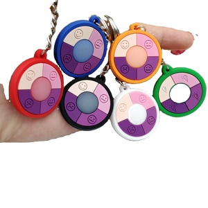 Cheap Creative Promotional <strong>Gift</strong> Summer Outdoor UV test OEM Soft Pvc Rubber Silicone Beach Outdoor UV <strong>Change</strong> Keychain Keyring - Product Image 1
