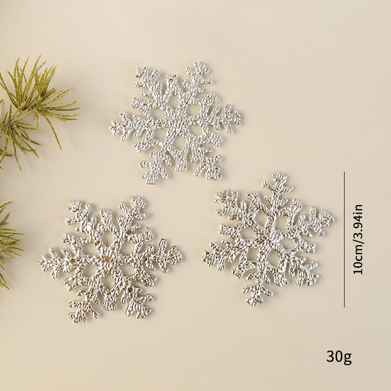 Flocons de neige argentés, lot de 3