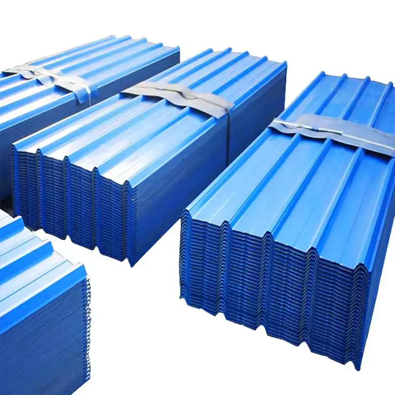 ASTM A653 Dx51d Z275 Gi PPGI PPGL Galvalume Color Coated Prepainted Galvanized Corrugated Steel Metal Roofing Sheet