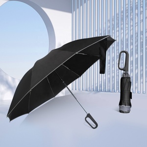 高品质雨伞进口耐用防风自动扣钩环锁反向手柄雨用标志旅行伞 - Product Image 6