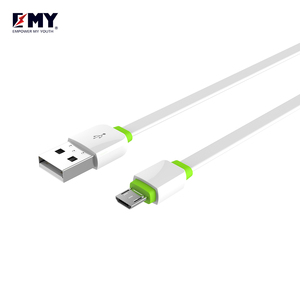Wholesale EMY MY-445 1m Multi Charging Data <strong>Cable</strong> White Custom OEM Mobile Phone Charging Micro USB <strong>Cables</strong> for iPhone - Product Image 2