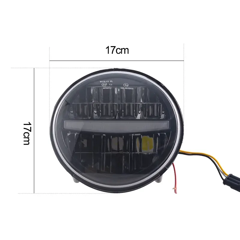 Faro a LED per moto effetto luce alta nero per Vespa GTS 200 300 2019-2020