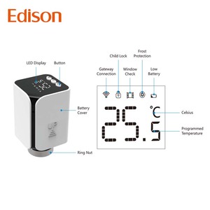 Válvula de termostato Digital inteligente Tuya Zigbee para uso doméstico, radiador inalámbrico, temperatura óptima termostática, piezas de calefacción de suelo - Product Image 2
