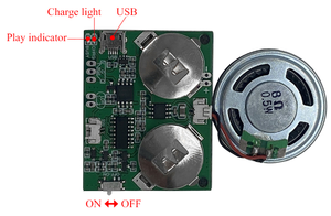 Aufnehm bares <span class=keywords><strong>Sound</strong></span> modul Druckknopf Aktiviert 8M Kapazität Micro USB Cell Powered für DIY Audio Music Gruß karte