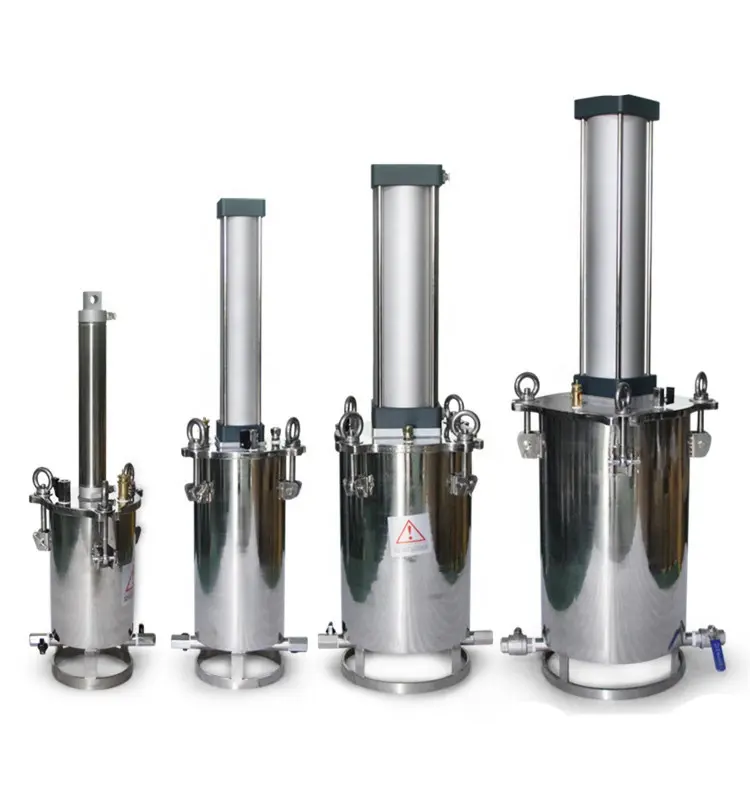 Silindir piston basınç tankı dispensing piston yüksek viskoziteli tutkal silikon PU tutkal dağıtım basınç tankı