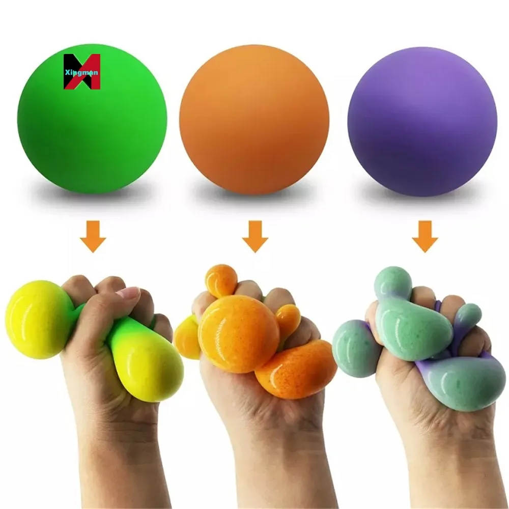 ลูกบอลคลายเครียดเปลี่ยนสีได้ตามต้องการของเล่นบีบประสาทสัมผัสของเล่นคลายเครียดแบบเจล