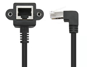 ตัวอย่างฟรี RJ45ชายไปยังแผงติด RJ45หญิงขยาย8P8C เครือข่ายแผงเมา Rj45สาย Lan กับสกรู