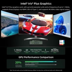 Fabrika ucuz fiyat en çok satan BMAX B6 güç Win11 16GB RAM 1TB ROM Intel Core ofis desteği için i7-1060NG7 Mini PC RJ45 - Product Image 5