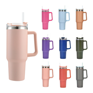 1200ml 40oz kaliteli paslanmaz çelik çift cidarlı kahve kupa bardak kolu ile