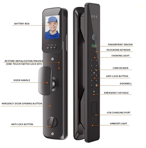 <span class=keywords><strong>Rfid</strong></span> vân tay kích hoạt thông minh an ninh khóa cho cửa bằng đồng bằng gỗ mặt điện thoại thông minh nhận dạng dữ liệu lưu trữ truy cập SDK ứng dụng - Product Image 2