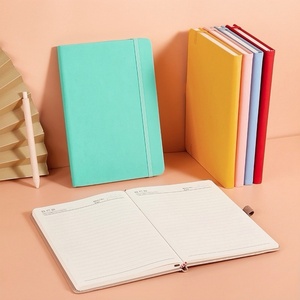 A5 Logo personalizzato semplice Note libro con cinturino in pelle con stampa personalizzata foglio di lino con copertina rigida Notebook - Product Image 3
