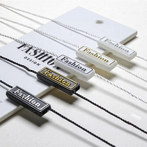 China Factory Wholesale Custom <strong>Plastic</strong> hang <strong>Tags</strong> hang <strong>Tag</strong> Rope <strong>String</strong> Lock for hang Label
