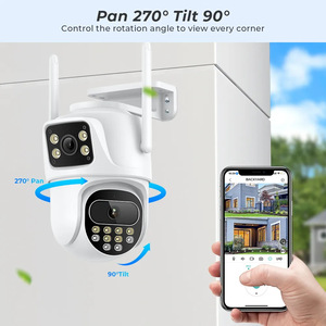 Icsee 6MP ống kính kép không dây CCTV Camera An Ninh IP67 không thấm nước Wifi giám sát theo dõi tầm nhìn ban đêm chức năng - Product Image 3