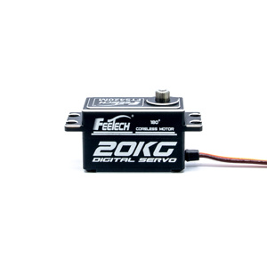 Düşük profil 20KG Metal dişli 0.09s yüksek hızlı Servo Motor 180 RC için 1/8 1/10 tırmanma araç RC araba modeli uçak kanat Robot - Product Image 5