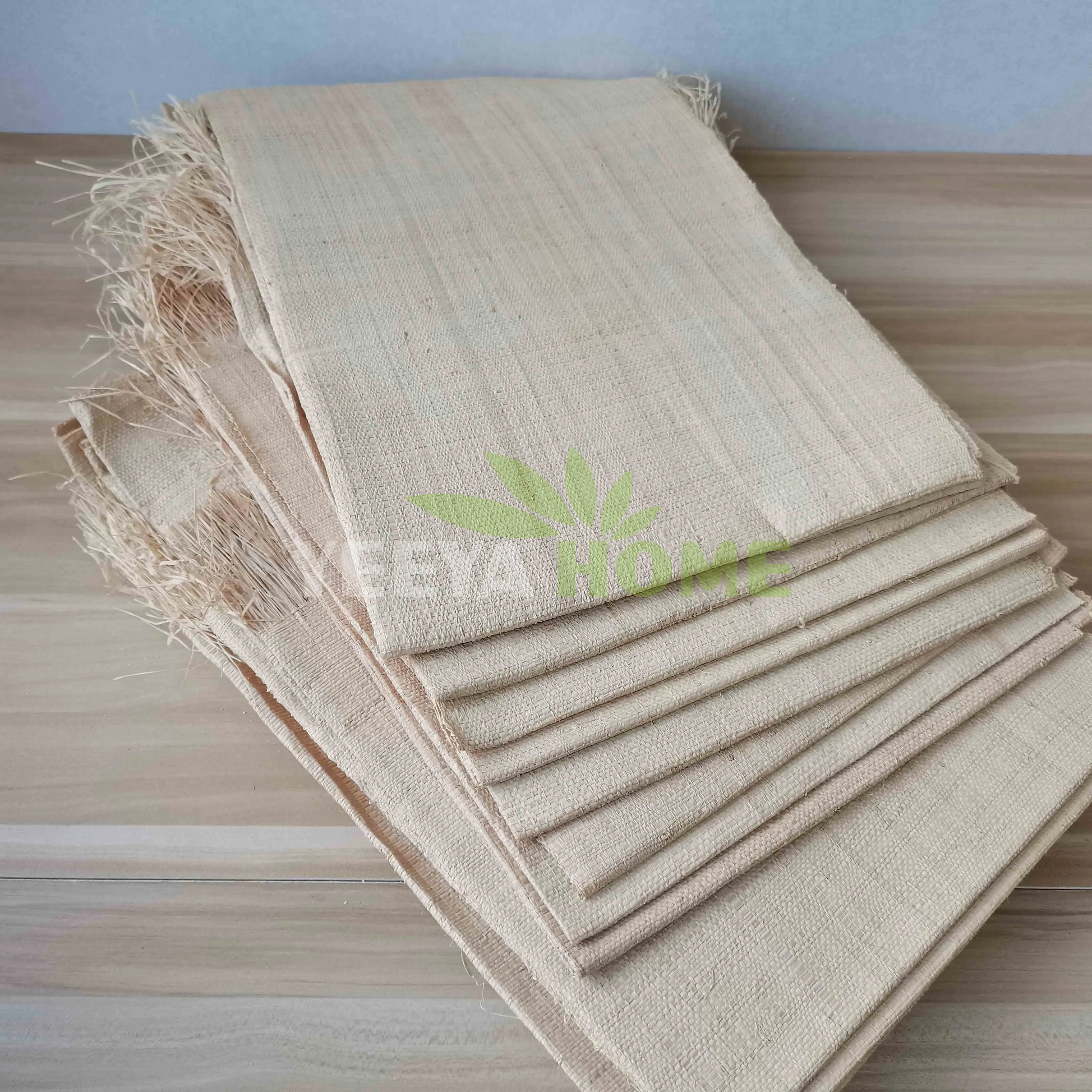 Tela de rafia de 105x65cm, Material de hoja de palma para tejer, hoja de hierba de rafia para bolsos