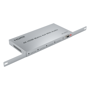 4 K60HZ HDMI Matrix 4 X4 mit Audio 4 X4 Switch Metall HDMI Switch RS232 Audio & Video Zubehör EDID Unterstützung