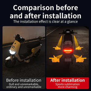 Motorrad <span class=keywords><strong>LED</strong></span> Finger Blinker Licht Hinterrad bremse Heck Laser Projektion Warn anzeige Antik ollision Sicherheits lampe Dekorativ - Product Image 3