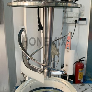 เฟสเดียว5L/10L Lab เครื่องสำอางแก้วเครื่องปฏิกรณ์ครีม Homogenizing ผสมอิมัลชันห้องปฏิบัติการสูญญากาศผสมอิมัลชัน - Product Image 3