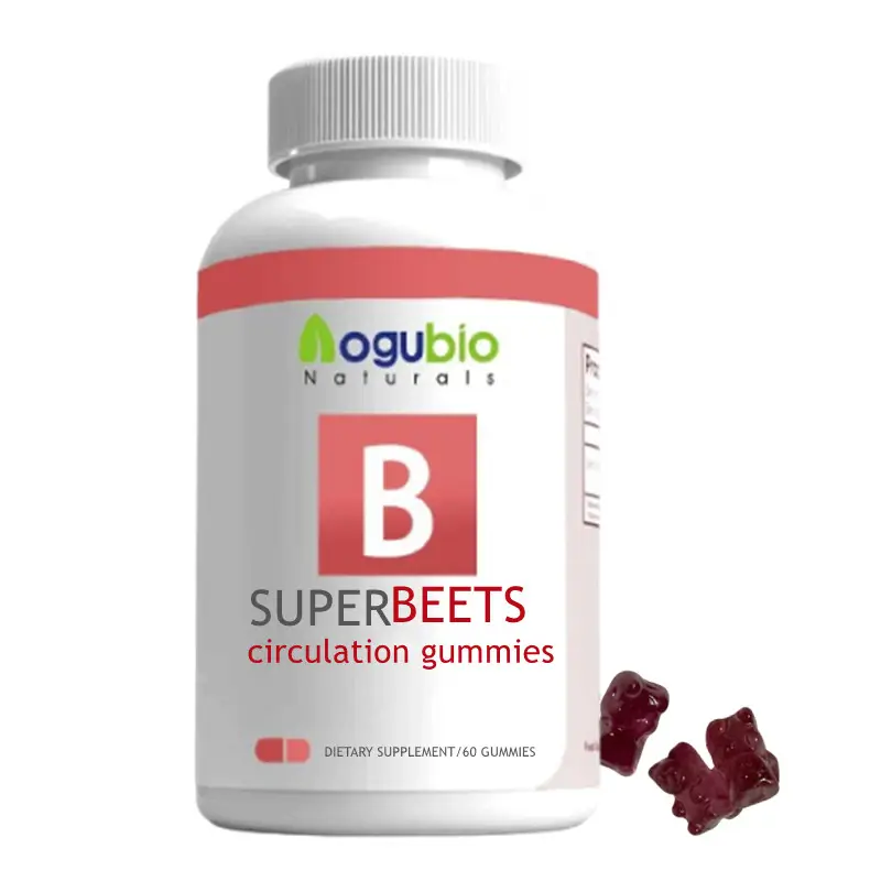 Superbeets Gummies nitric oxide củ cải đường gốc Gummies với chiết xuất hạt nho cho huyết áp hỗ trợ